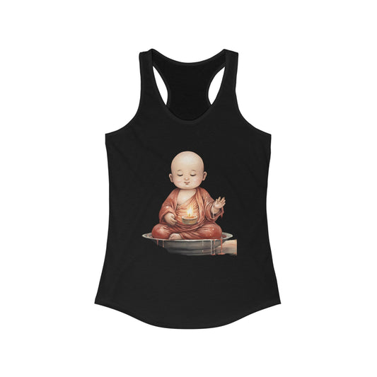 Baby Buddha in meditation pose women's tshirt